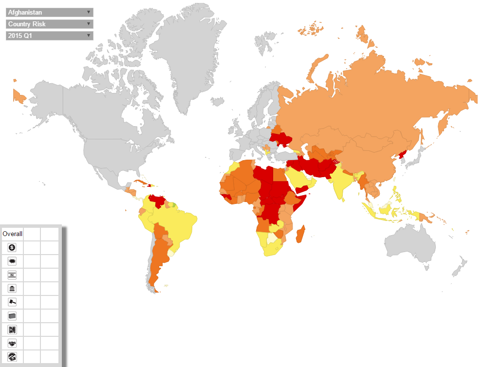 Mundo mapa paises miserables