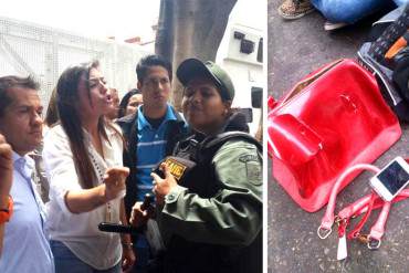 ¡SALVAJISMO ROJO! Chavistas arremetieron contra Patricia de Ceballos en el Palacio de Justicia