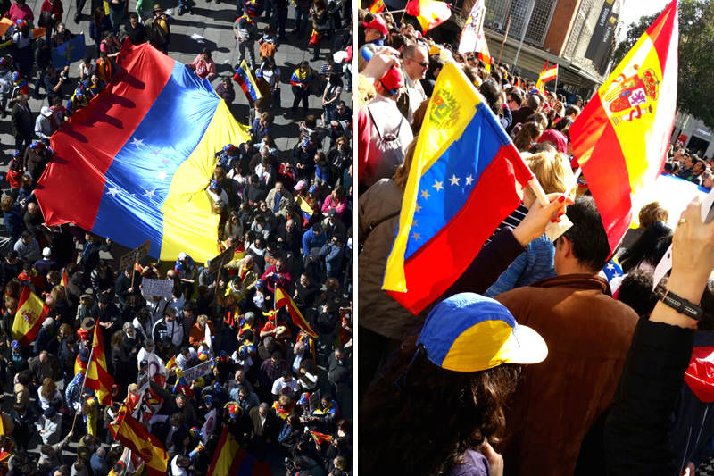 Venezolanos-en-España-Protestando-en-contra-de-PODEMOS-800x533