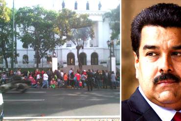 ¡NI ELLOS SE LA CALAN! Trabajadores de Maduro protestan frente al Palacio de Miraflores (+Fotos)