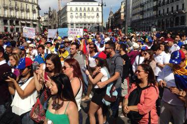 ¡BRAVO! Venezolanos en Madrid reventaron las calles en apoyo masivo a Leopoldo y Venezuela