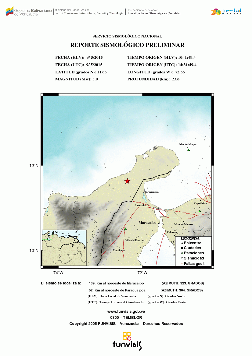 funvisas sismo temblor maracaibo