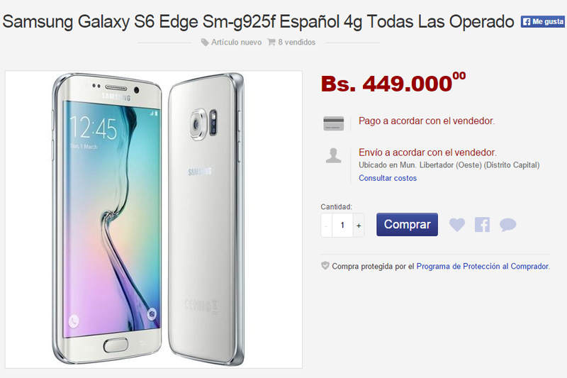 Precio-Samsung-S6--Mercado-Libre-Venezuela