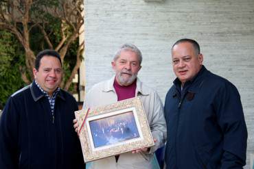 ¿ALÓ DEA? Diosdado Cabello y José David Cabello se encuentran con «Lula» Da Silva en Brasil