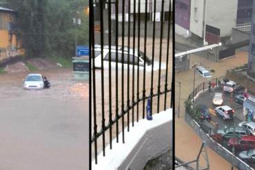 ¡IMPRESIONANTE! Fuertes lluvias causaron inundaciones en calles de San Antonio de Los Altos