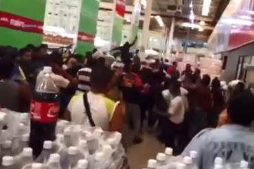 ¡DESASTRE! Estalló el caos en un Makro por la llegada del arroz y GNB intentaron impedir video