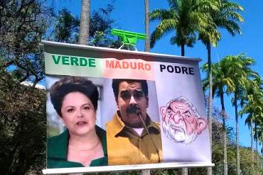 ¡LE DIERON CON TODO! Brasileños también protestaron contra Maduro en marcha opositora