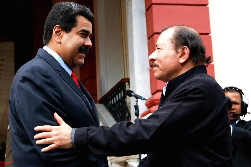 Nicolas-Maduro-con-Daniel-Ortega-presidente-de-Nicaragua