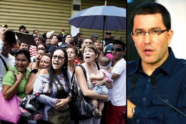 ¡GRAN FARSANTE! Según Arreaza el cierre de la frontera «trajo el champú, el jabón y el pollo»