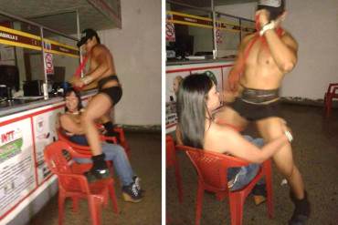 ¡EL DERRAPE SOCIALISTA! Sede del INTT en Aragua fue utilizada para alocada fiesta con striper