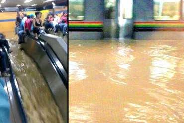 ¡IMPRESIONANTE! Así fue la  inundación en la estación Mercado del Metro de Caracas (+Video)