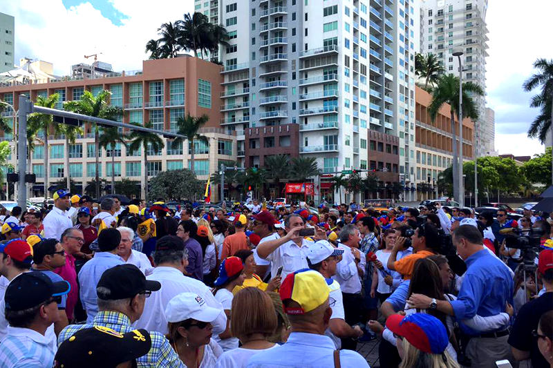 Concentración de venezolanos en Miami.