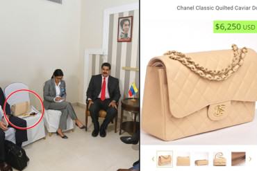 ¡LUJOS DE ENCHUFADOS! La cartera Chanel de 6.250 dólares que Delcy lució en Jamaica (+Fotos)