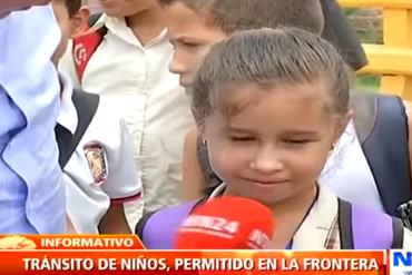 En Video: Niña venezolana falta a clases en Colombia «por temor a que no la dejen regresar»