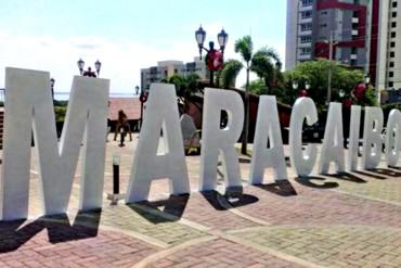 ¡NO PERDONAN A NADA NI A NADIE! Se robaron la letra “M” de Maracaibo en la plaza Alonso Ojeda