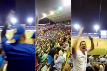 ¡Y VA A CAER…! Los cantos contra el gobierno que se escucharon en el juego de béisbol (+Video)