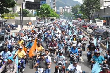 ¡ENTÉRATE! Motorizados de oposición se movilizaron para demostrar que van «con todo» (+Video)