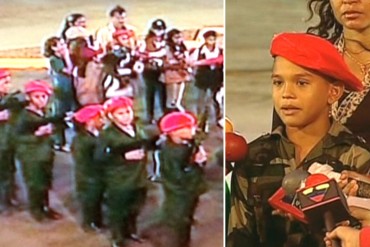 ¡PISOTEAN LA LEY! Niños usaron imitaciones de armas durante acto oficialista violando la LOPNA