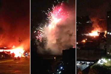 ¡DESASTRE! Fuerte explosión en local de Los Naranjos por fuegos artificiales: Hay 3 detenidos (Video)