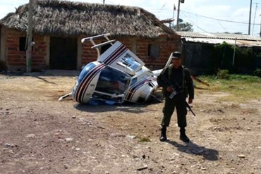 ¡ATENCIÓN! Helicóptero de la Guardia Nacional cae en territorio colombiano y deja dos heridos