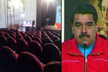 ¡UY QUE FEO! Se vació el comando Bolívar-Chávez apenas comenzó a hablar Maduro por TV