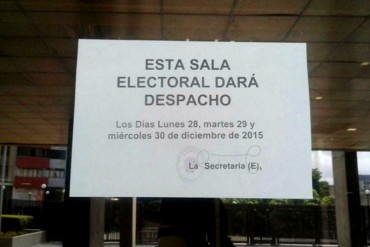 ¡URGENTE! Sala Electoral suspende vacaciones y recibe recursos del Psuv contra resultados del 6D