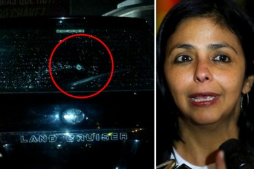 ¡LO ÚLTIMO! Camioneta donde iban escoltas de Delcy Rodríguez recibió impactos de bala