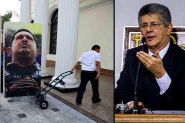 ¡LO ÚLTIMO! Ramos Allup responde por decisión de sacar cuadros de Chávez de la AN (+Videos)