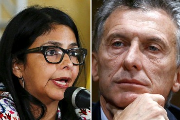 ¡DESCARO! Delcy Eloína dice que Macri debe venir a Venezuela a tomar lecciones de cómo se gobierna un país