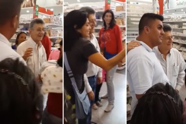 ¡COMO UN VENEZOLANO MÁS! Henry Ramos Allup causa revuelo en supermercado de Caracas