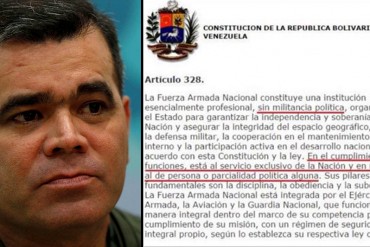 ¡QUE CUELGUE EL UNIFORME! Padrino López: «La Constitución no dice que la FANB es apolítica»