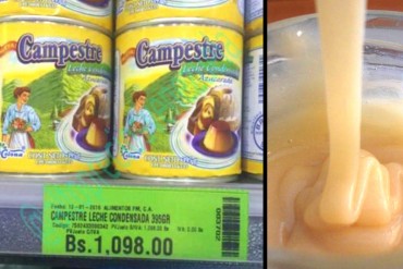 ¡PRECIOS QUE SORPRENDEN! Una sola “latica” de leche condensada ya se supera los Bs. 1.098