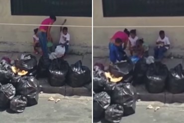¿CUÁL REVOLUCIÓN? Video muestra a niños venezolanos comiendo restos de basura en Maracay