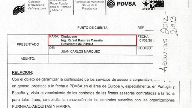 Renovación del contrato entre las empresas de Alejo Morodo y PDVSA. / http://www.elespanol.com/