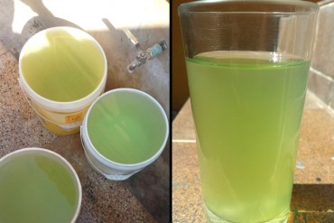 ¡INCREÍBLE! Usuarios de Valencia aseguran que llega agua «verde» y con espuma (y no es jugo, ni té)