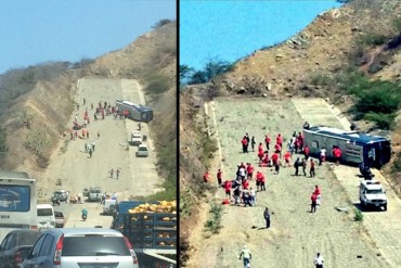 ¡VARIOS HERIDOS! Autobús de equipo de fútbol argentino se volcó de camino a Maiquetía (+Foto)