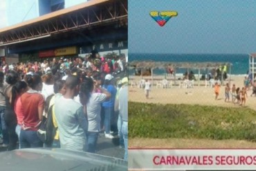 ¡PLAYAS VACÍAS! Cámaras de VTV desmienten al Gobierno sobre celebración del Carnaval en vivo