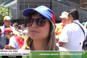 ¡SE ACABÓ EL MIEDO! Funcionaria del Tribunal Supremo salió a exigir la renuncia de Maduro (+Video)