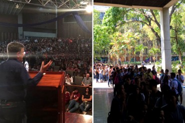 ¡SE REVUELCA NICOLÁS! Estudiantes abarrotaron auditorio de la Ucab para escuchar a Ramos Allup