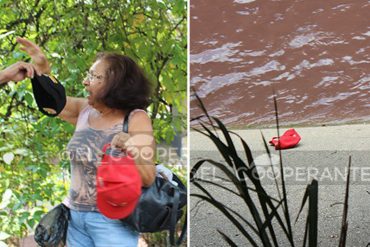 ¡NO AGUANTÓ MÁS! Chavista lanzó gorra del PSUV al Guaire y firmó solicitud de revocatorio