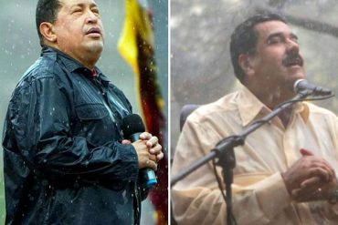 ¡UNA COPIA CHIMBA Y BARATA! Así fue como Nicolás imitó a Chávez en su acto bajo la lluvia