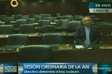 ¡NADIE LE AVISÓ! Dejaron “solo” a Pedro Carreño en la sesión de la Asamblea Nacional (+Fotos)