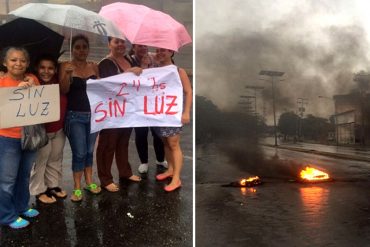 ¡SE AGOTA LA PACIENCIA! Vecinos de Maracay salieron a protestar a la calle tras 24 horas sin luz