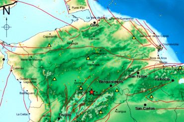 ¡LA TIERRA TIEMBLA! Funvisis registró un sismo de magnitud 3.1 en Quibor, estado Lara