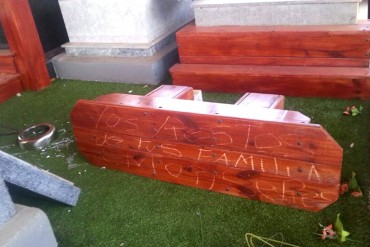 ¡ATROZ! Así profanaron la tumba de la madre de Diosdado Cabello en El Furrial (+Fotos)