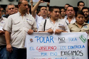 ¡NO LOS DEJEMOS SOLOS! Trabajadores de Polar iniciaron vigilia para evitar ser expropiados