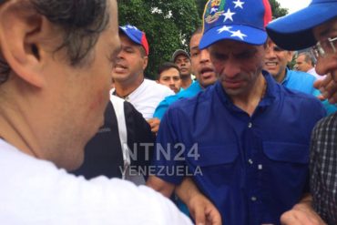 ¡ÚLTIMA HORA! Capriles fue agredido por funcionarios de la GNB: Le lanzaron gas en los ojos