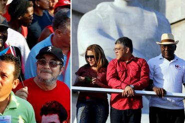 ¿QUÉ FUE A HACER? Fotografían a Jaua y Timochenko en desfile del 1 de mayo en Cuba