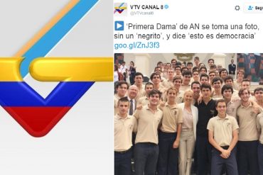 ¡NO TIENEN VERGÜENZA! El bochornoso e indignante tuit de VTV que incita al odio racial (+Imágenes)