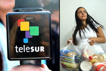 ¡AQUÍ ESTÁN! Las bolsas de comida con las que buscan compensar bajos sueldos en Telesur